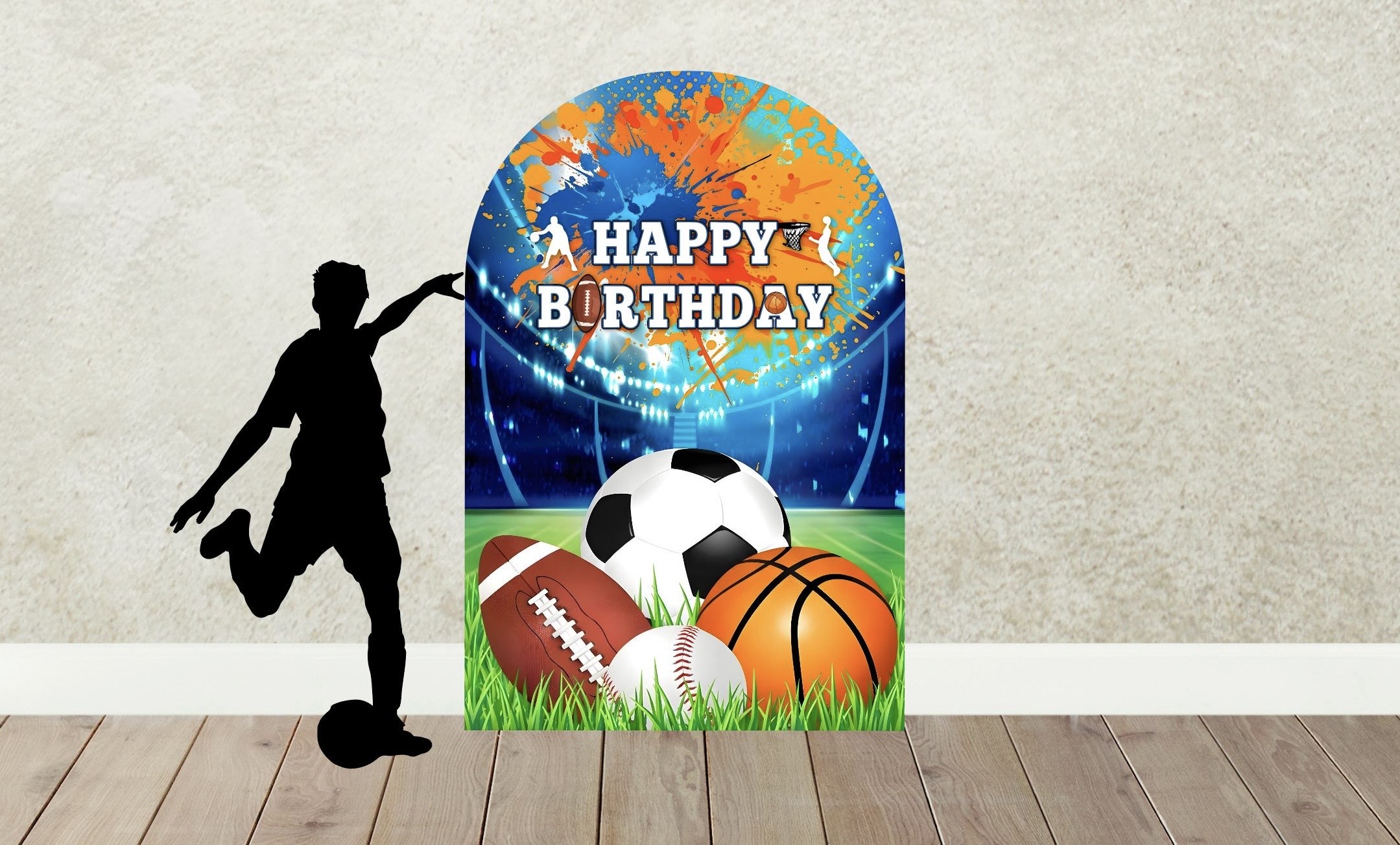 Sports party backdrop