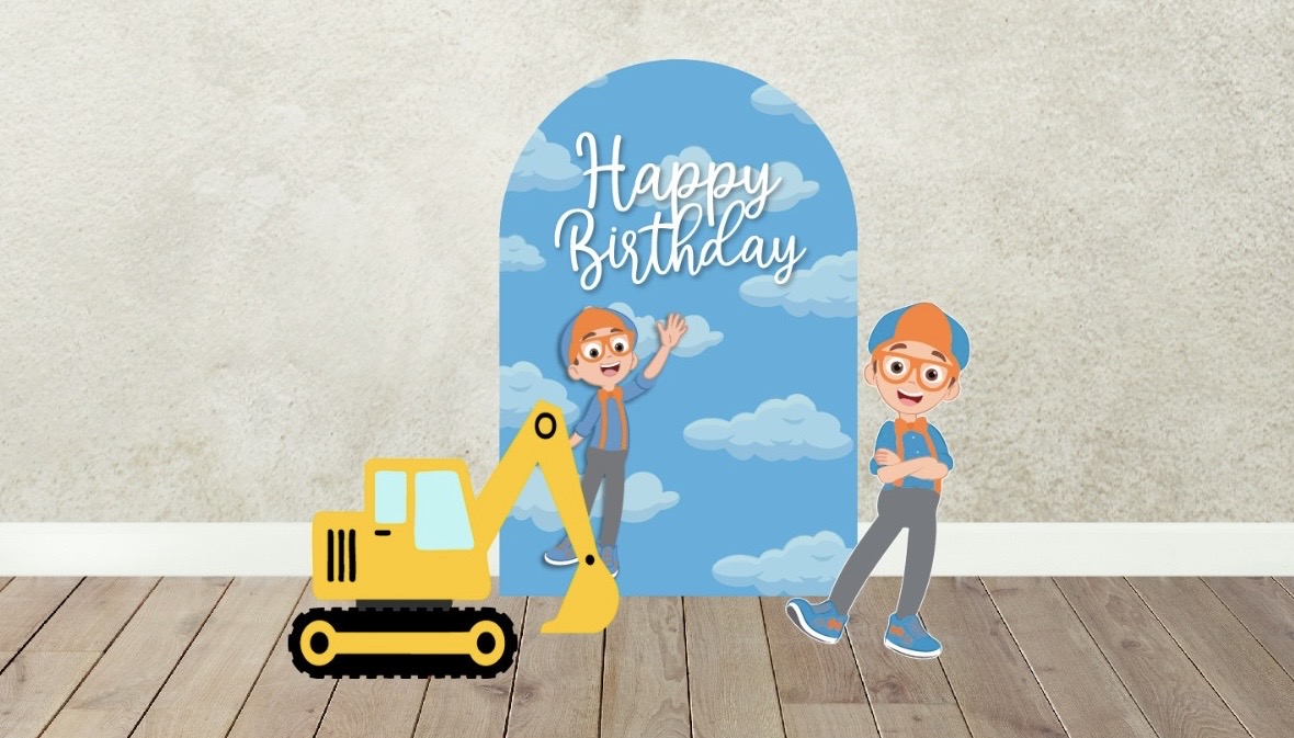 Blippi party backdrop